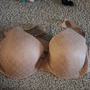 Elegant Lace Women's Bra in Tan
